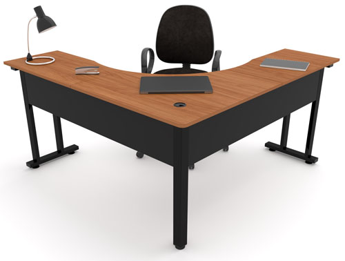 escritorios esquineros para oficina de madera